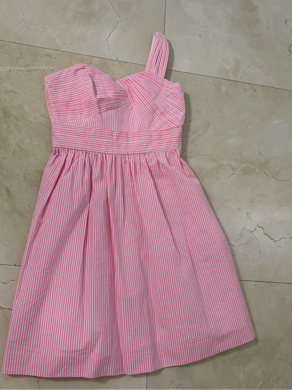 Lily Pulitzer Pink Striped One-Shoulder Dress new with tag